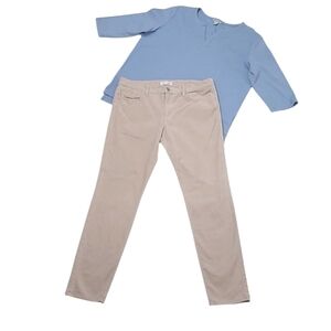 Loft Modern Skinny Corduroy Pants Mid Waist Rise Regular Fit Textured Size 31